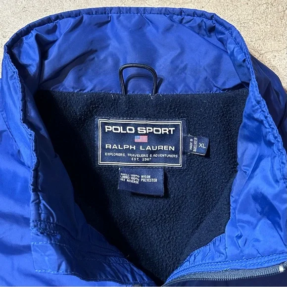 Polo Sport Ralph Lauren Jacket Mens XL fleece lined EUC - Picture 4 of 10